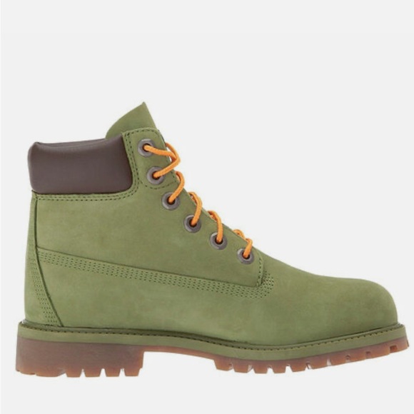 Timberland 6 Inch Premium Boots Size US 6 Green Orange & Brown main image 4